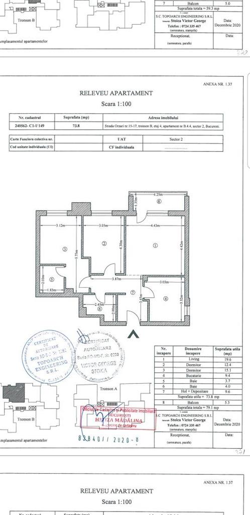 Vanzare apartament 3 camere Lux Calea Calarasilor-Decebal-Bloc Nou