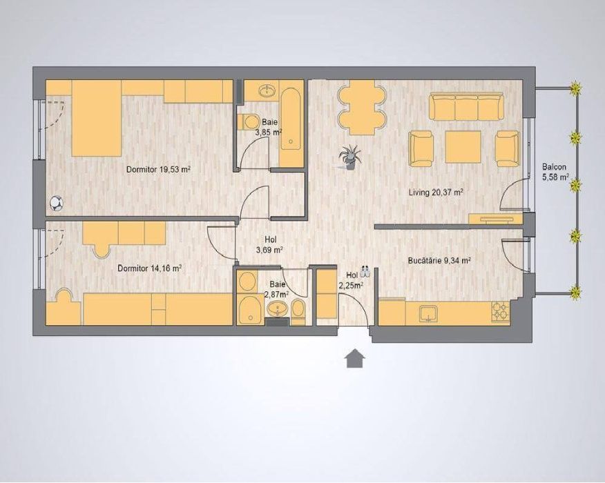 Inchiriere Apartament 3 Camere Superb Parcul Carol - Vivando ( Constructie Noua , Parcare Subterana )