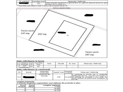 Vanzare teren Floreasca, 750mp, deschidere 45mp, POT 45%, CUT 1,3, P+2+3ER